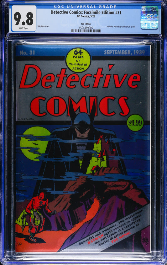 Detective Comics: Facsimile Edition #31 Foil Edition CGC 9.8