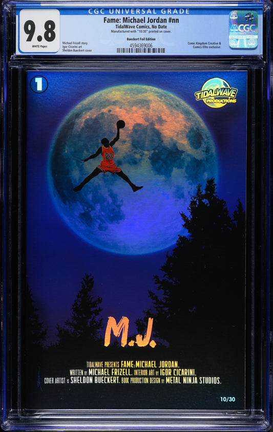 Fame: Michael Jordan #nn Tidalwave Comics CGC 9.8 Bueckert Foil Edition
