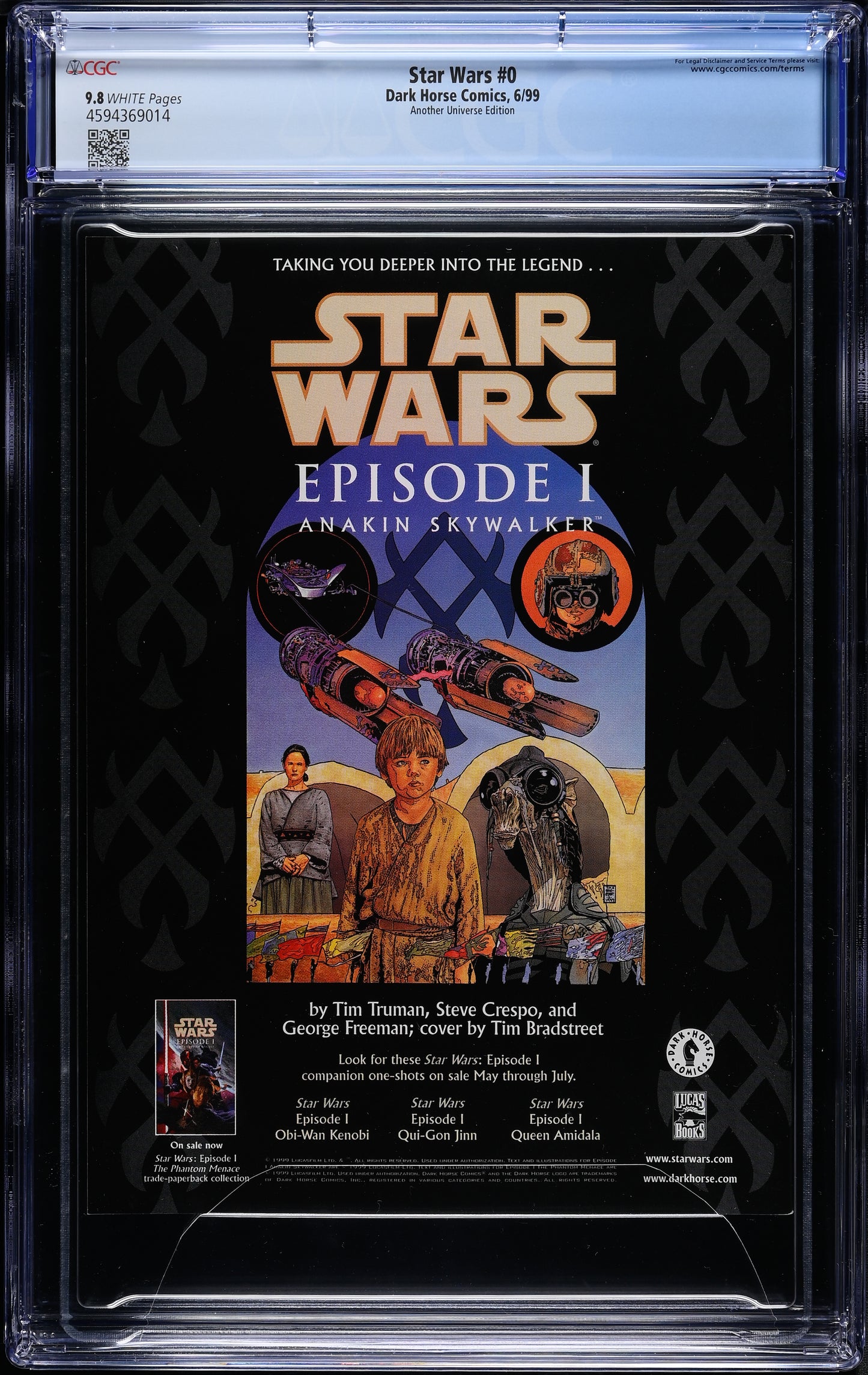 Star Wars #0 Dark Horse Comics 6/99 Another Universe Edition CGC 9.8