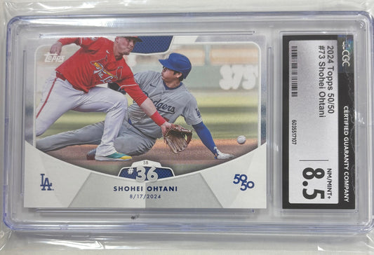 2024 Topps 50/50 Shohei Ohtani CGC Mint 8.5