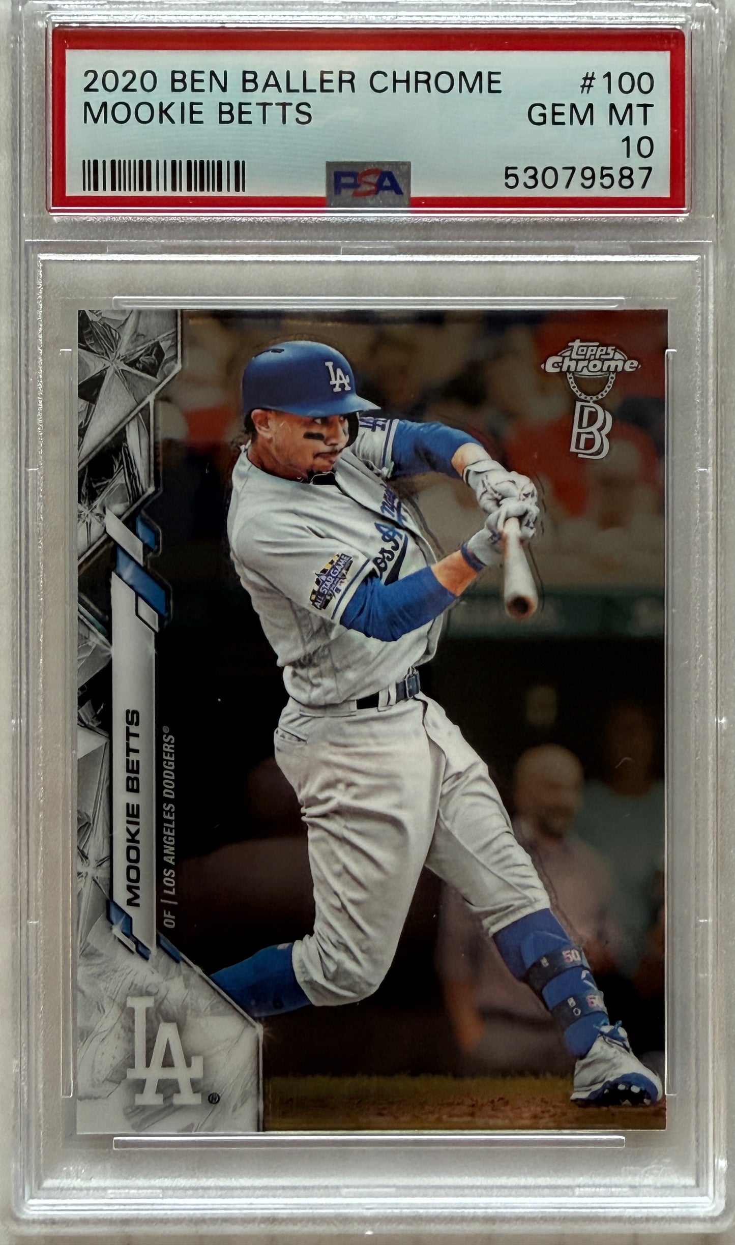 2020 Ben Baller Chrome #100 Mookie Betts PSA 10