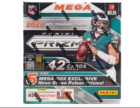 2024 Panini Prizm Football Mega Box (Neon Green Pulsar)