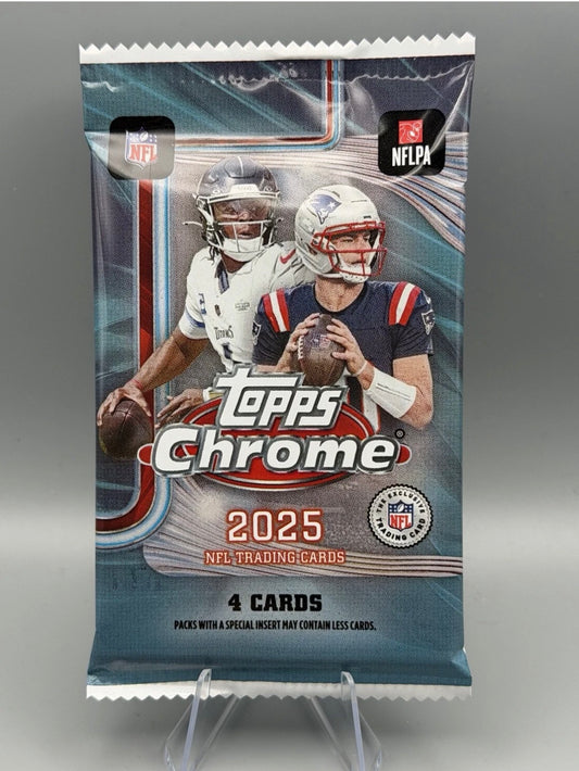 2025 Topps Chrome Football Hobby Pack