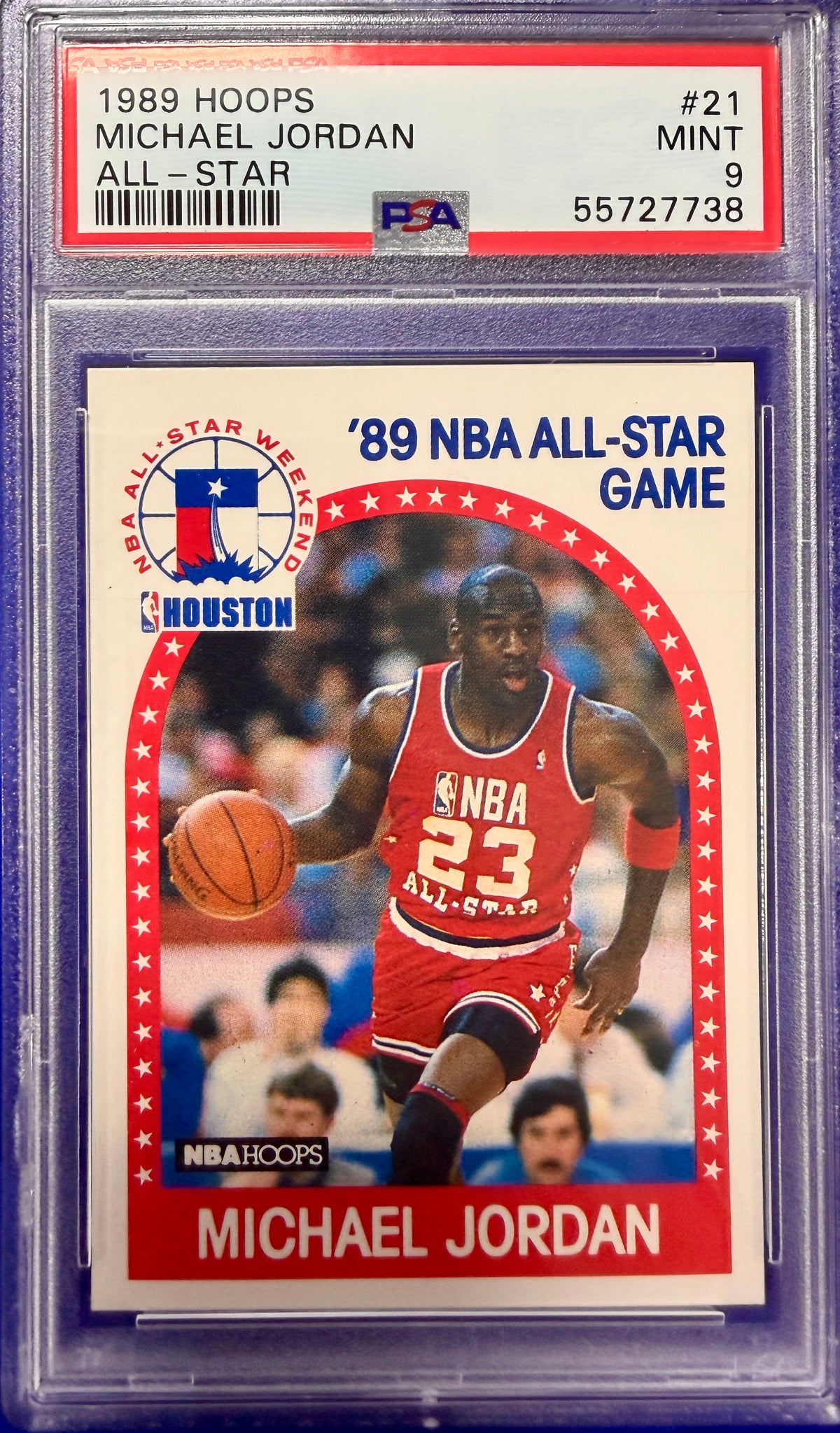 1989 Hoops #21 Michael Jordan PSA 9