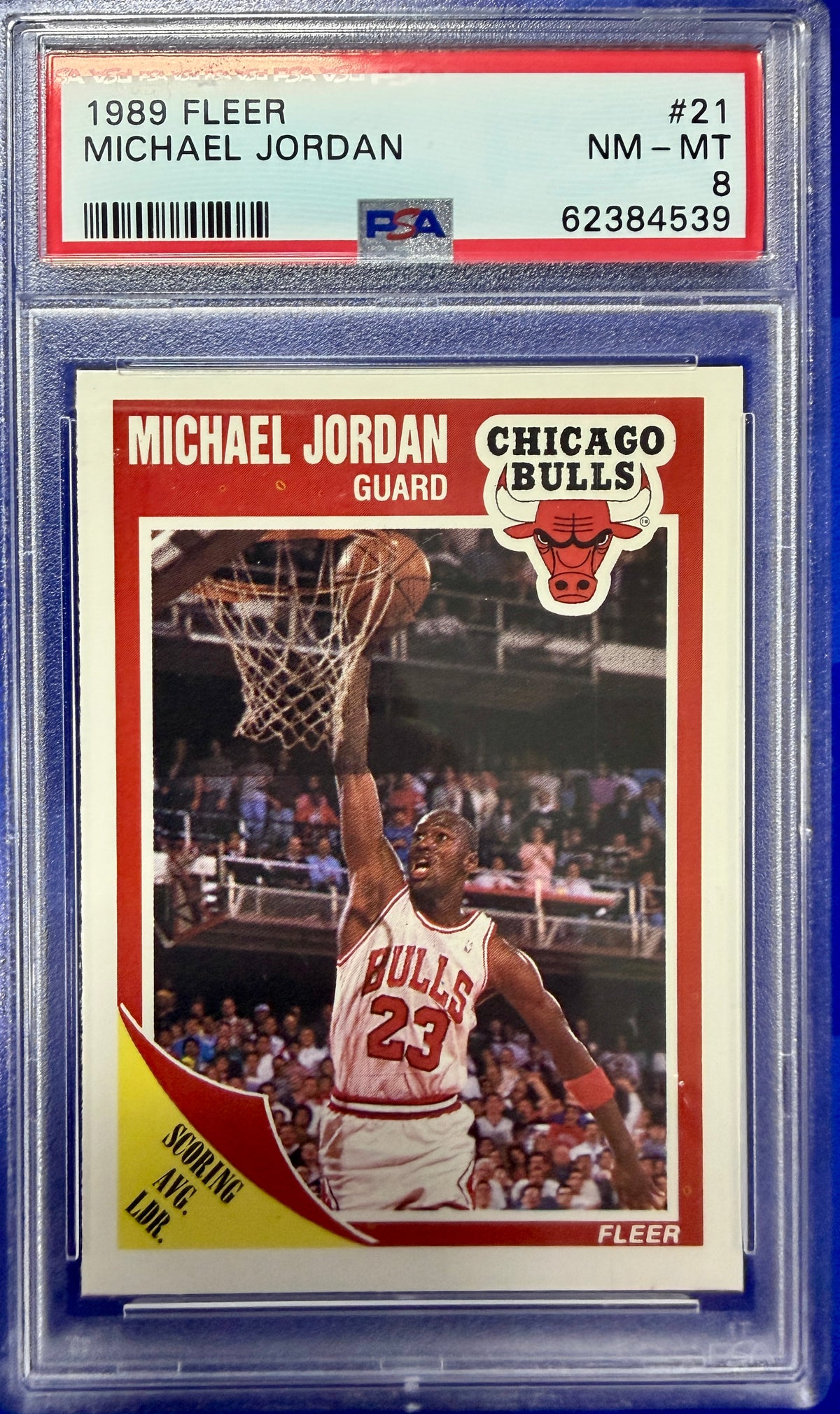 1989 Fleer #21 Michael Jordan PSA 8 (4539)