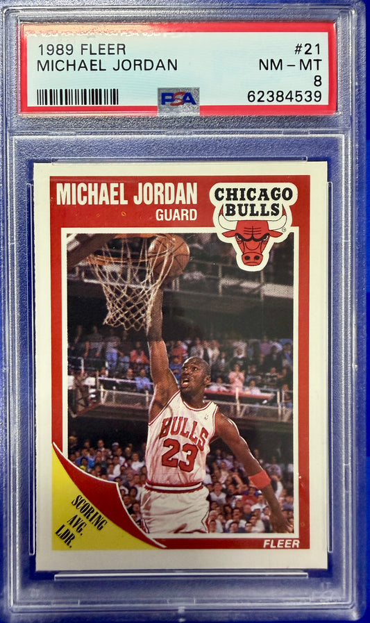 1989 Fleer #21 Michael Jordan PSA 8 (4539)