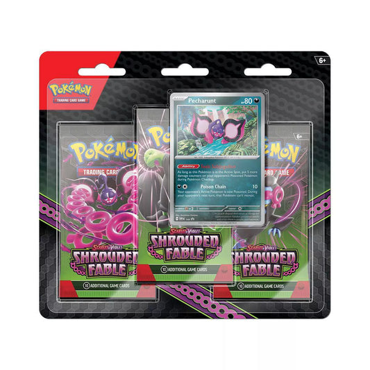 2024 Pokemon TCG SV Shrouded Fable 3-Pack Blister w/Pecharunt Promo