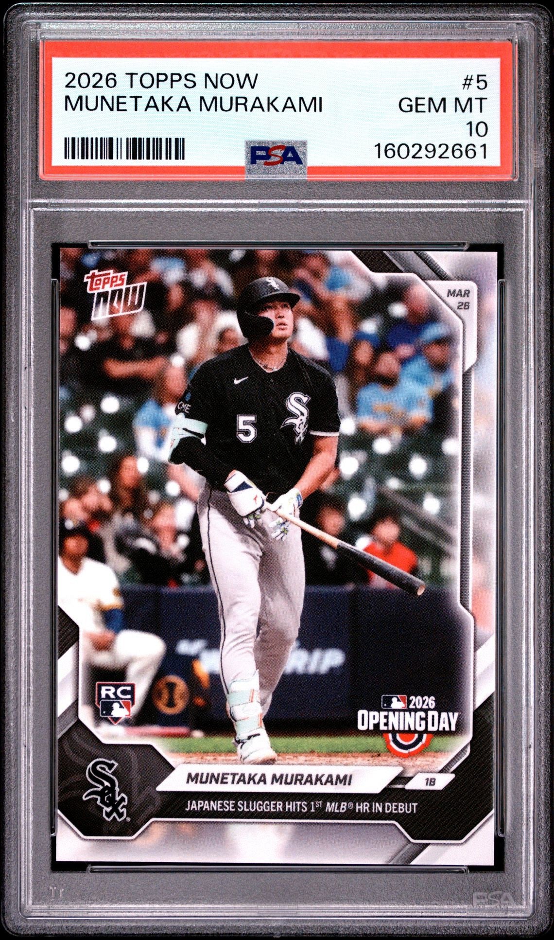 2026 Topps Now #5 Munetaka Murakami RC PSA 10 (2661)