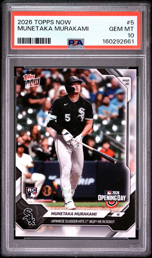 2026 Topps Now #5 Munetaka Murakami RC PSA 10 (2661)