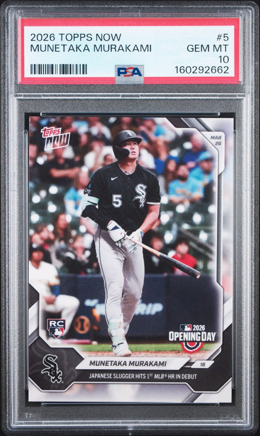 2026 Topps Now #5 Munetaka Murakami RC PSA 10 (2662)