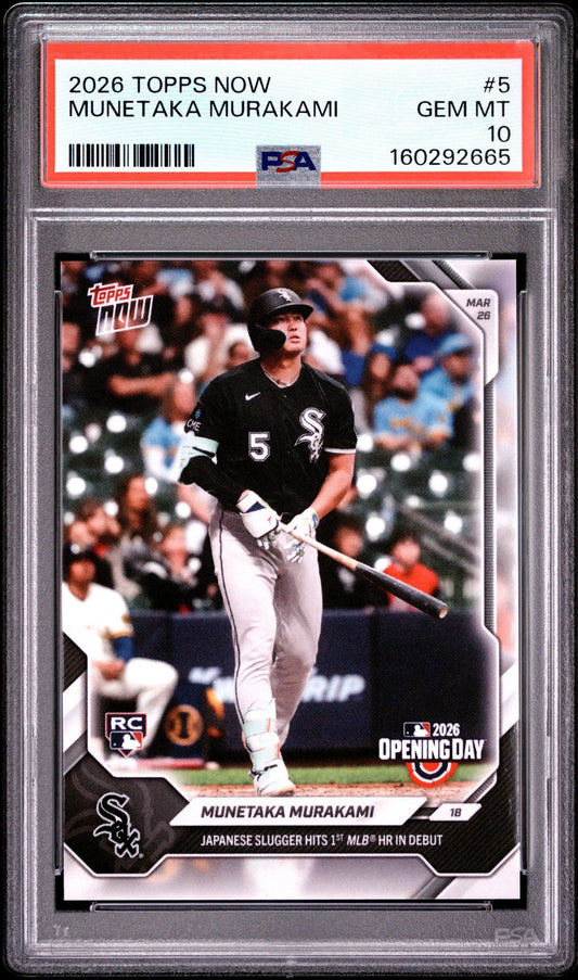 2026 Topps Now #5 Munetaka Murakami RC PSA 10 (2665)