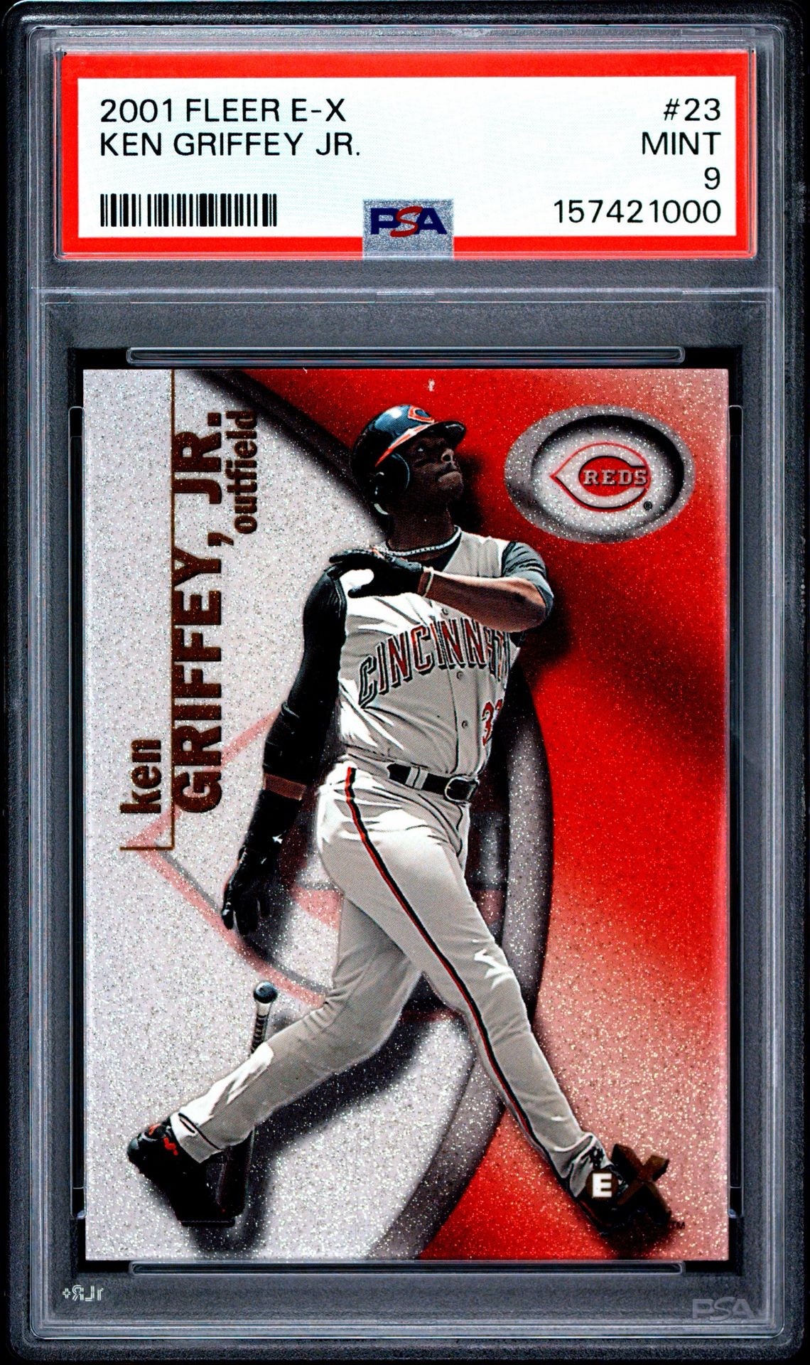 2001 Fleer E-X #23 Ken Griffey JR. PSA 9 (1000)