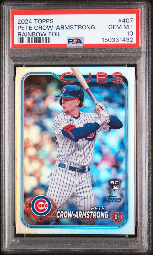 2024 Topps Pete Crow-Armstrong Rainbow Foil PSA 10