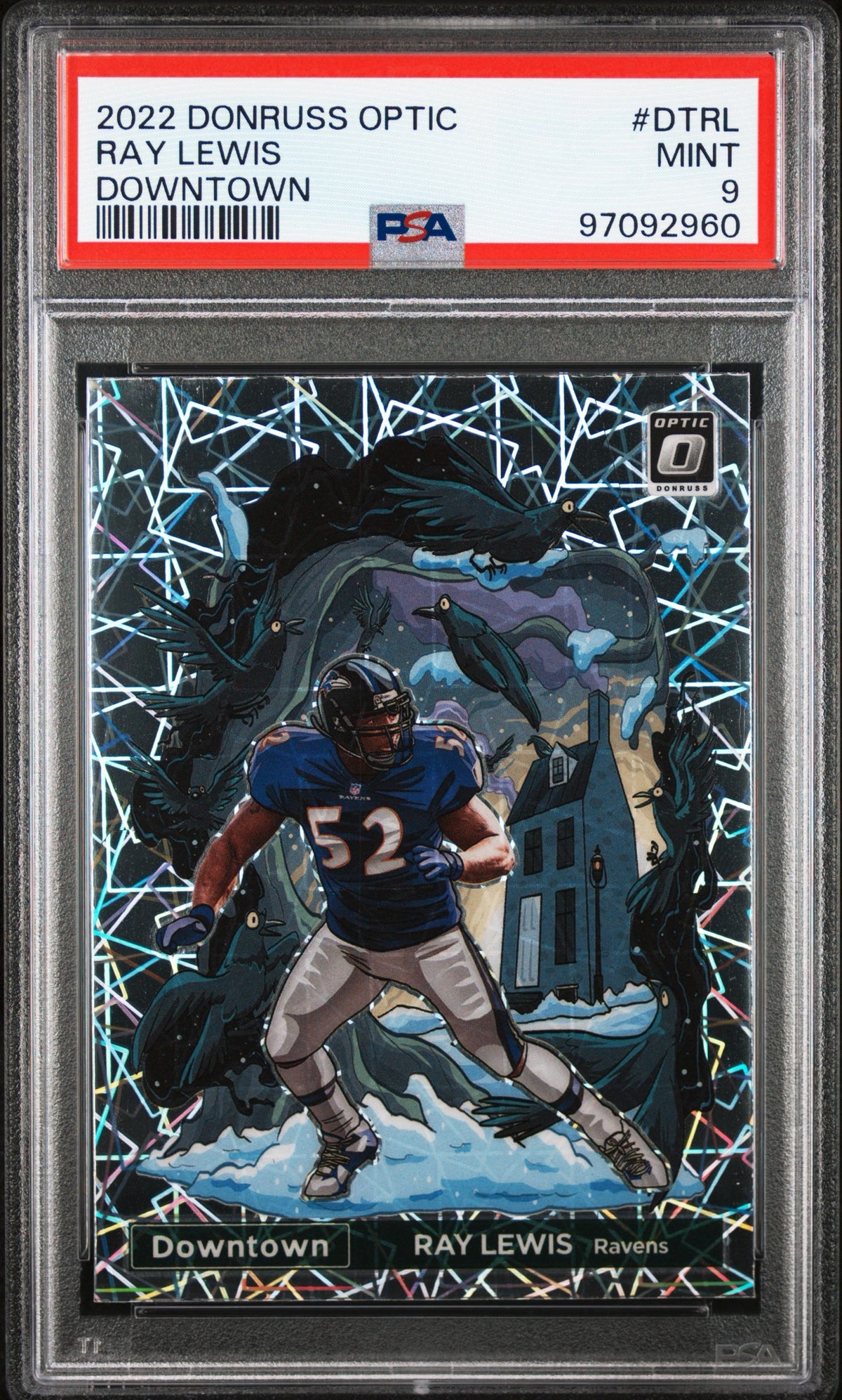 2022 Donruss Optic Downtown #DTRL Ray Lewis PSA 9