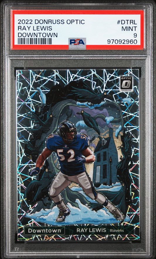 2022 Donruss Optic Downtown #DTRL Ray Lewis PSA 9