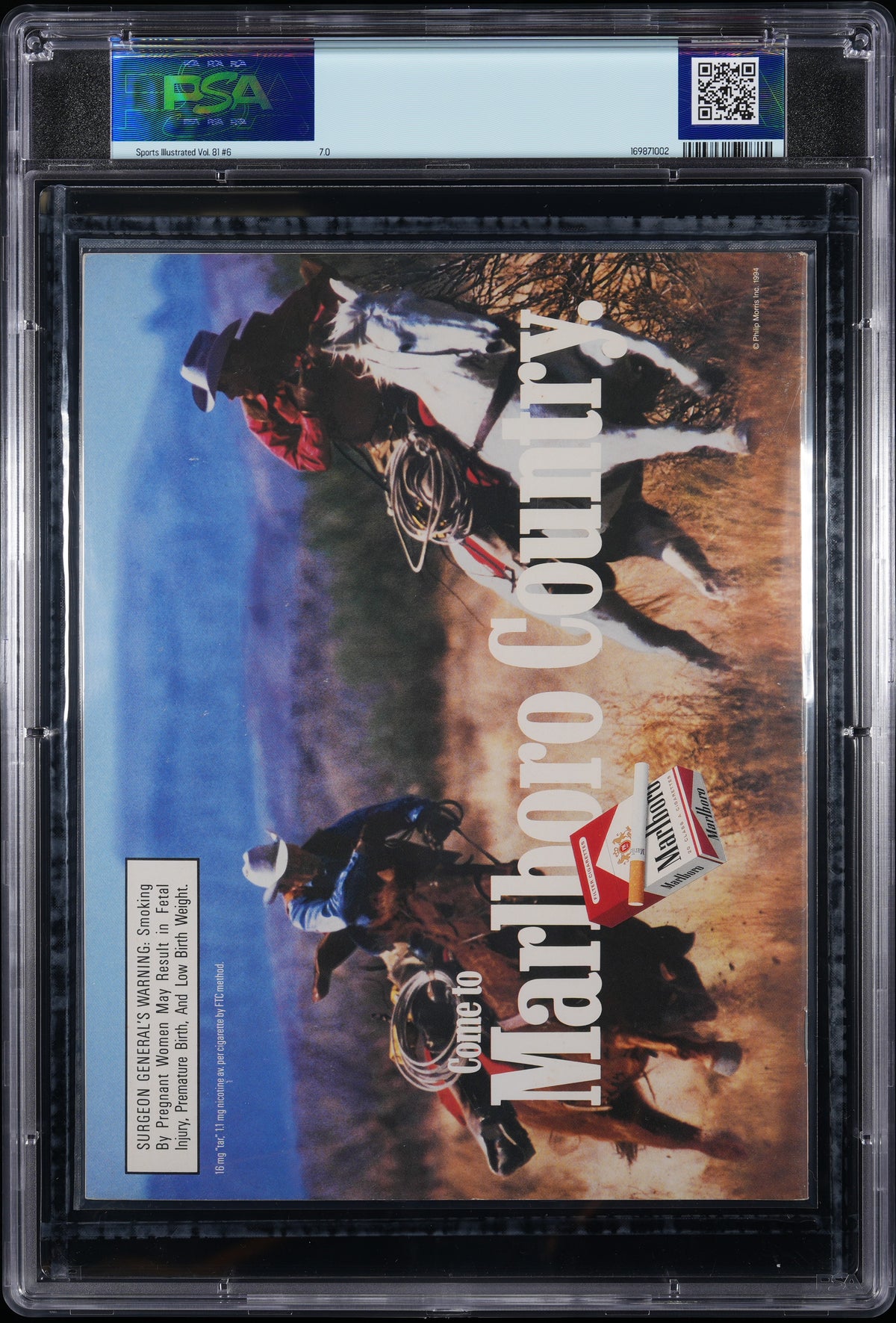 TIME, INC. SPORTS ILLUSTRATED AUGUST 8, 1994 SUBSCRIPTION FRANK THOMAS/KEN GRIFFEY JR. PSA 7.0
