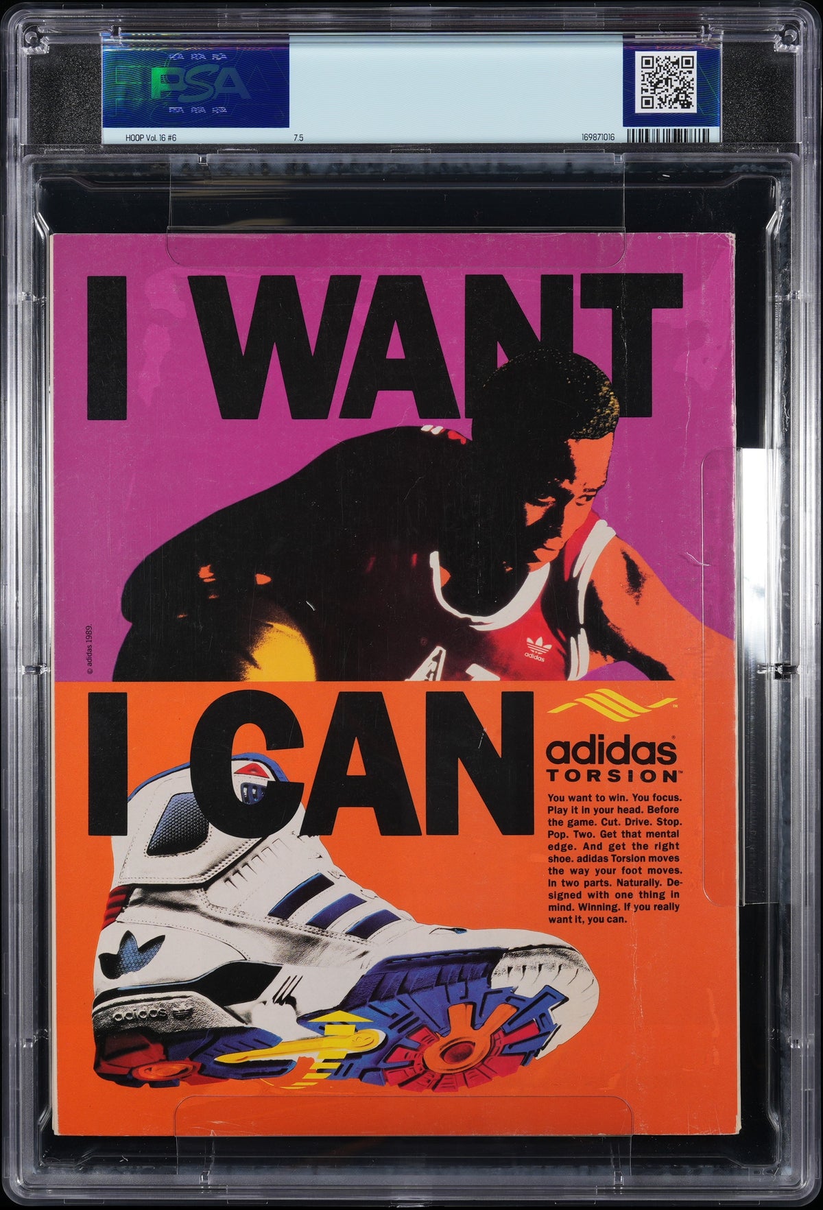 PROFESSIONAL SPORTS PUBLICATIONS HOOP 1990 MICHAEL JORDAN PSA 7.5