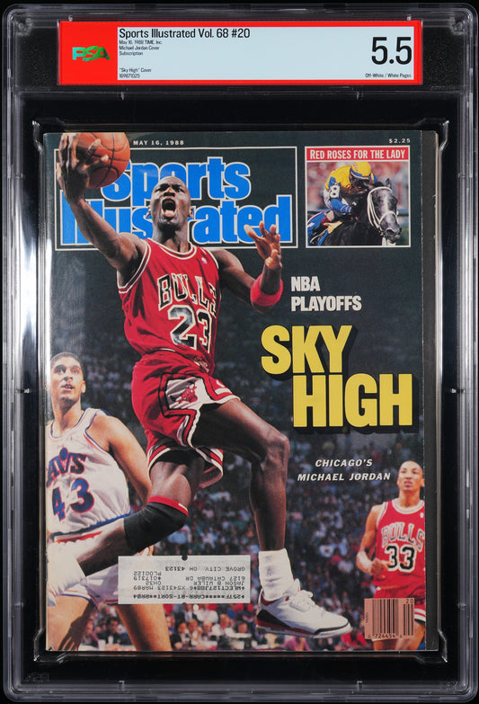TIME, INC. SPORTS ILLUSTRATED MAY 16, 1988 SUBSCRIPTION MICHAEL JORDAN PSA 5.5