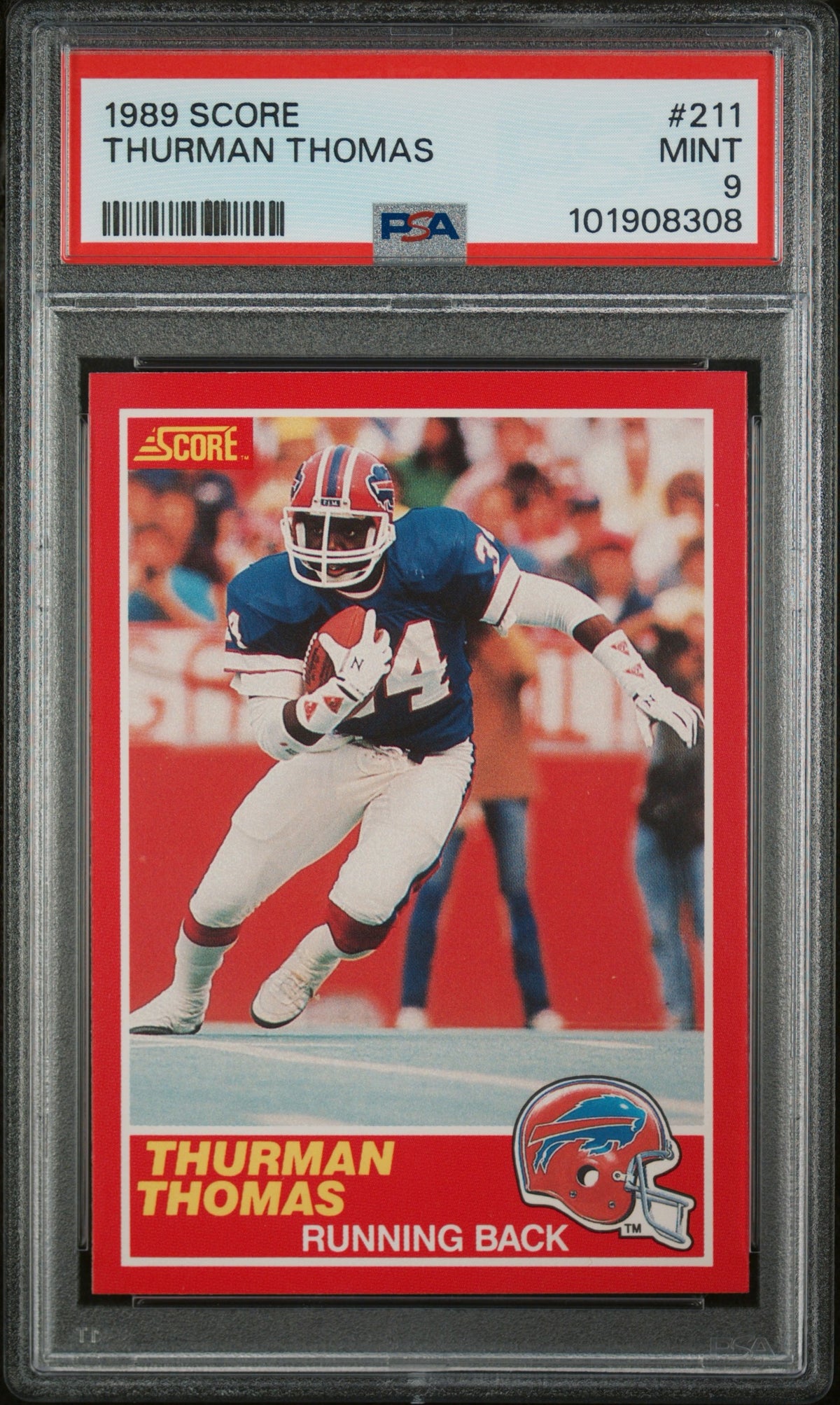 1989 Score #211 Thurman Thomas RC PSA 9