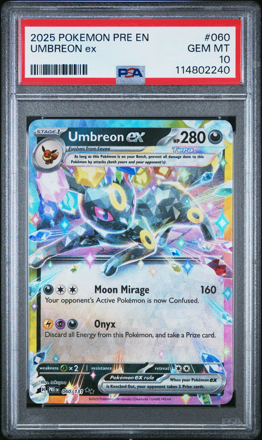 2025 Pokemon PRE EN Unbreon ex PSA 10