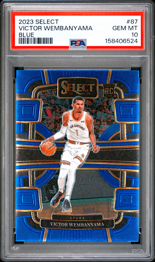 2024 Select #87 Victor Wembanyama Blue RC PSA 10