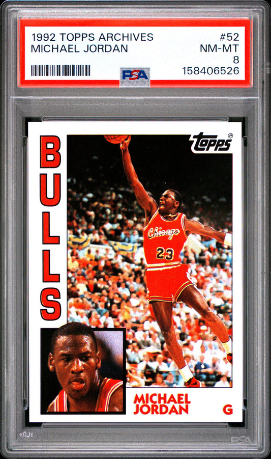 1992 Topps Archives #52 Michael Jordan PSA 8