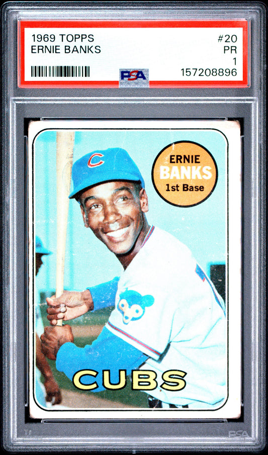 1969 Topps Ernie Banks PSA 1