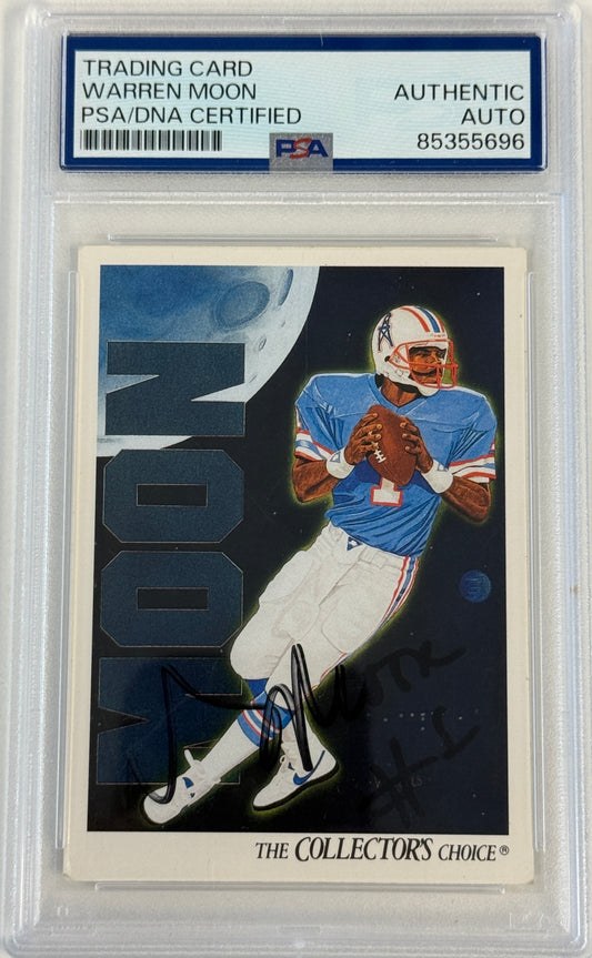 1991 Upper Deck 90 Warren Moon PSA/DNA Autograph COA