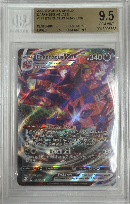2020 Pokemon Sword & Shield Darkness Ablaze #117 Eternatus VMAX BGS 9.5