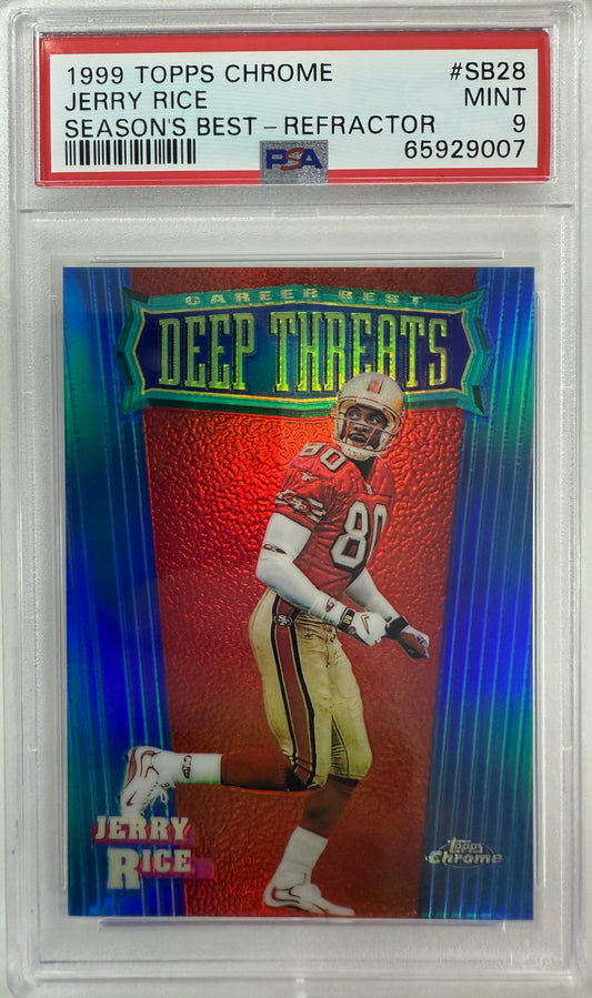 1999 Topps Chrome Season's Best #SB28 Refractor Jerry Rice PSA 9