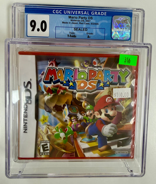 Nintendo DS Mario Party DS CGC 9.0 Sealed A+ Seal