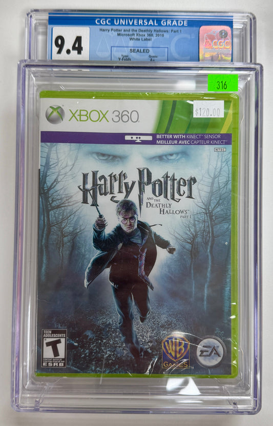 XBox 360 Harry Potter & the Deathly Hollows: Part 1 CGC 9.4 Sealed A+ Seal