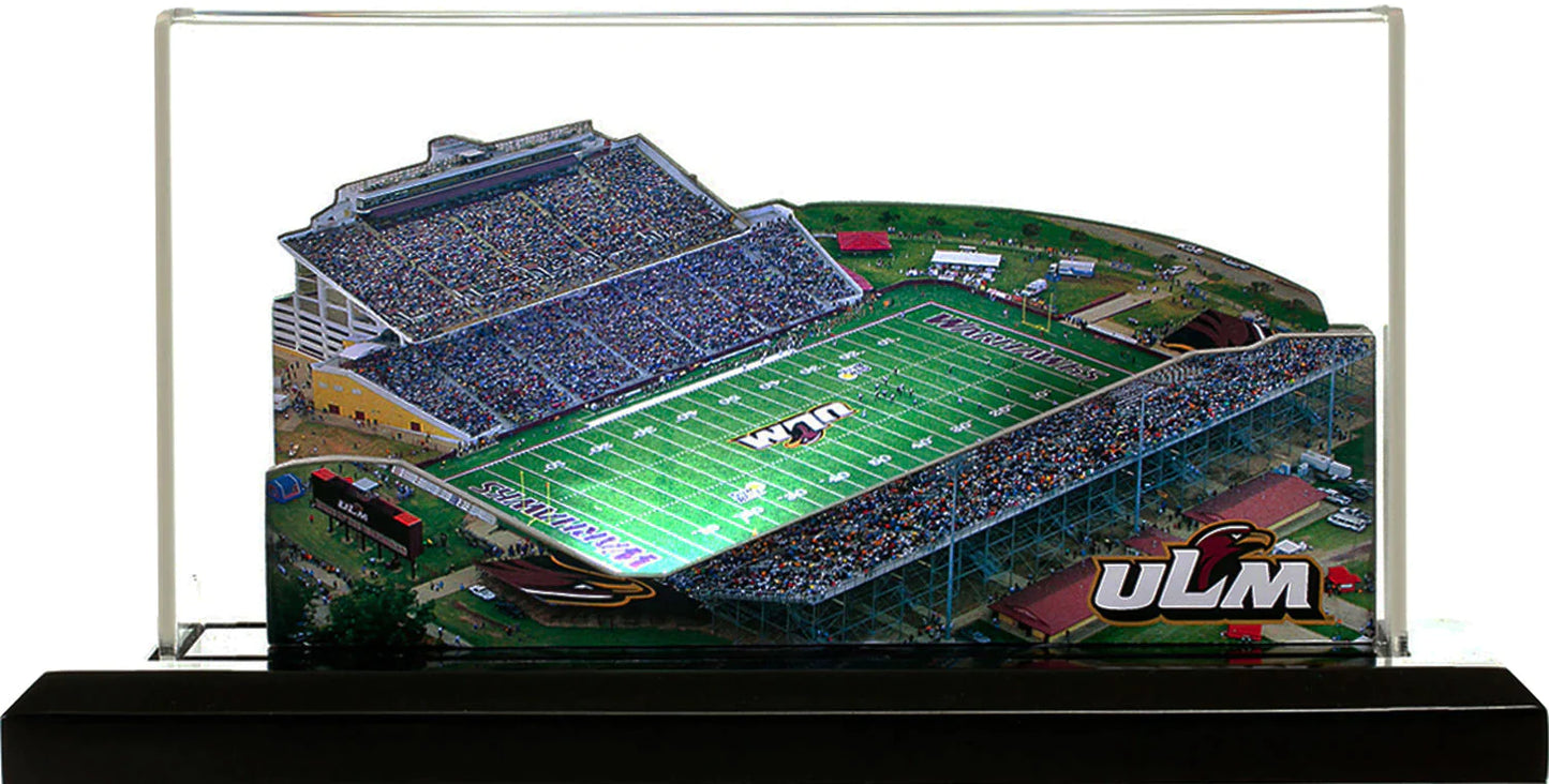 Louisiana Monroe Warhawks - Malone Stadium - NCAA Stadium Replica with LEDs