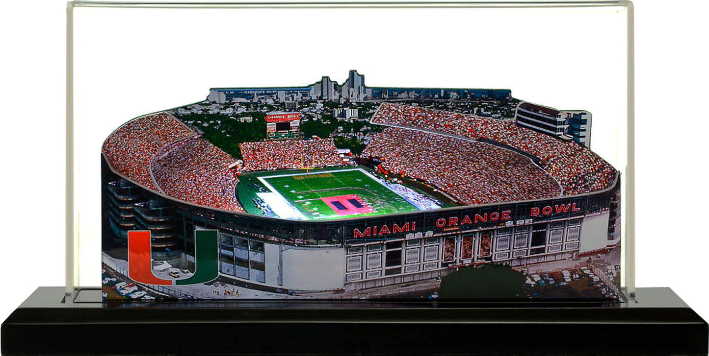 Miami Hurricanes - Orange Bowl Stadium (1937-2008) - NCAA Stadium Replica with LEDs