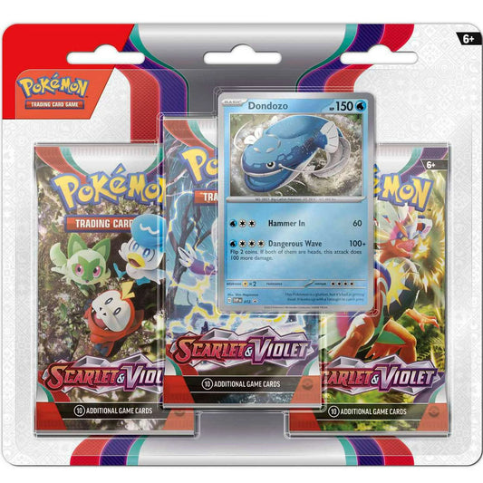 2023 Pokemon TCG Scarlet & Violet 3 Pack Blister w/Dondozo Promo