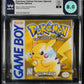 Game Boy Pokemon Yellow Version: Pikachu Special Edition WATA 8.0 CIB