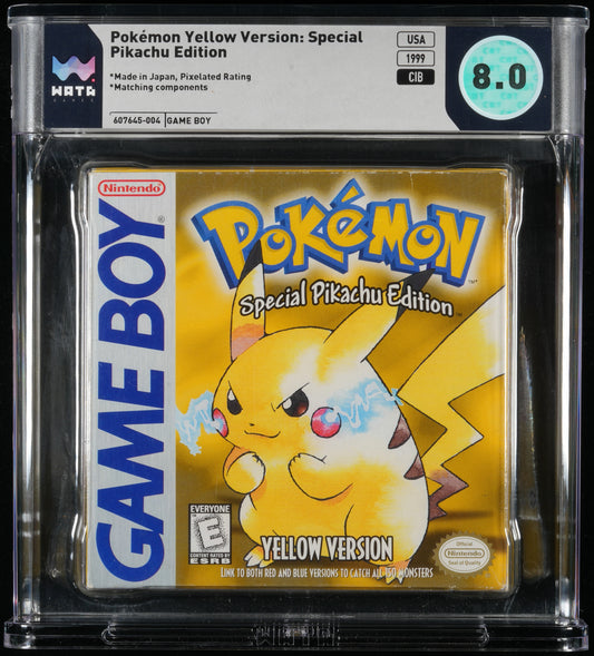 Game Boy Pokemon Yellow Version: Pikachu Special Edition WATA 8.0 CIB