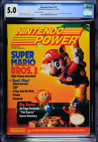 Nintendo Power #11 3-4/90 Nintendo of America Inc. CGC 5.0 Super Mario 3