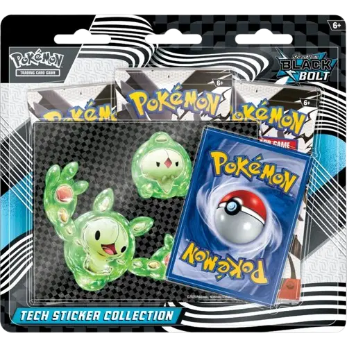 2025 Pokemon SV: Black Bolt Tech Sticker Collection