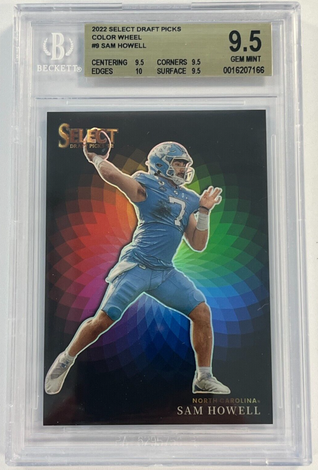 2022 PANINI SELECT DRAFT PICKS COLOR WHEEL SAM HOWELL BGS 9.5 RC SSP